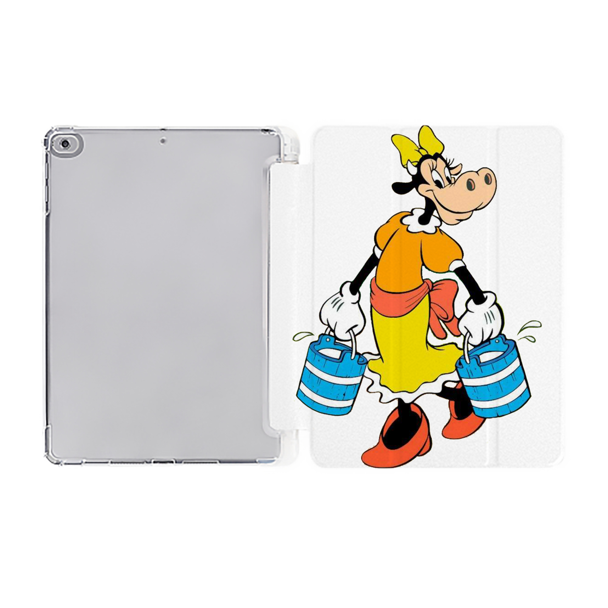 ミッキーマウス Mickey Mouse IPad ケース ペン収納付き 三つ折りスタンド PUレザー×シリコン 対応機種9.5/10.5/10.9インチ